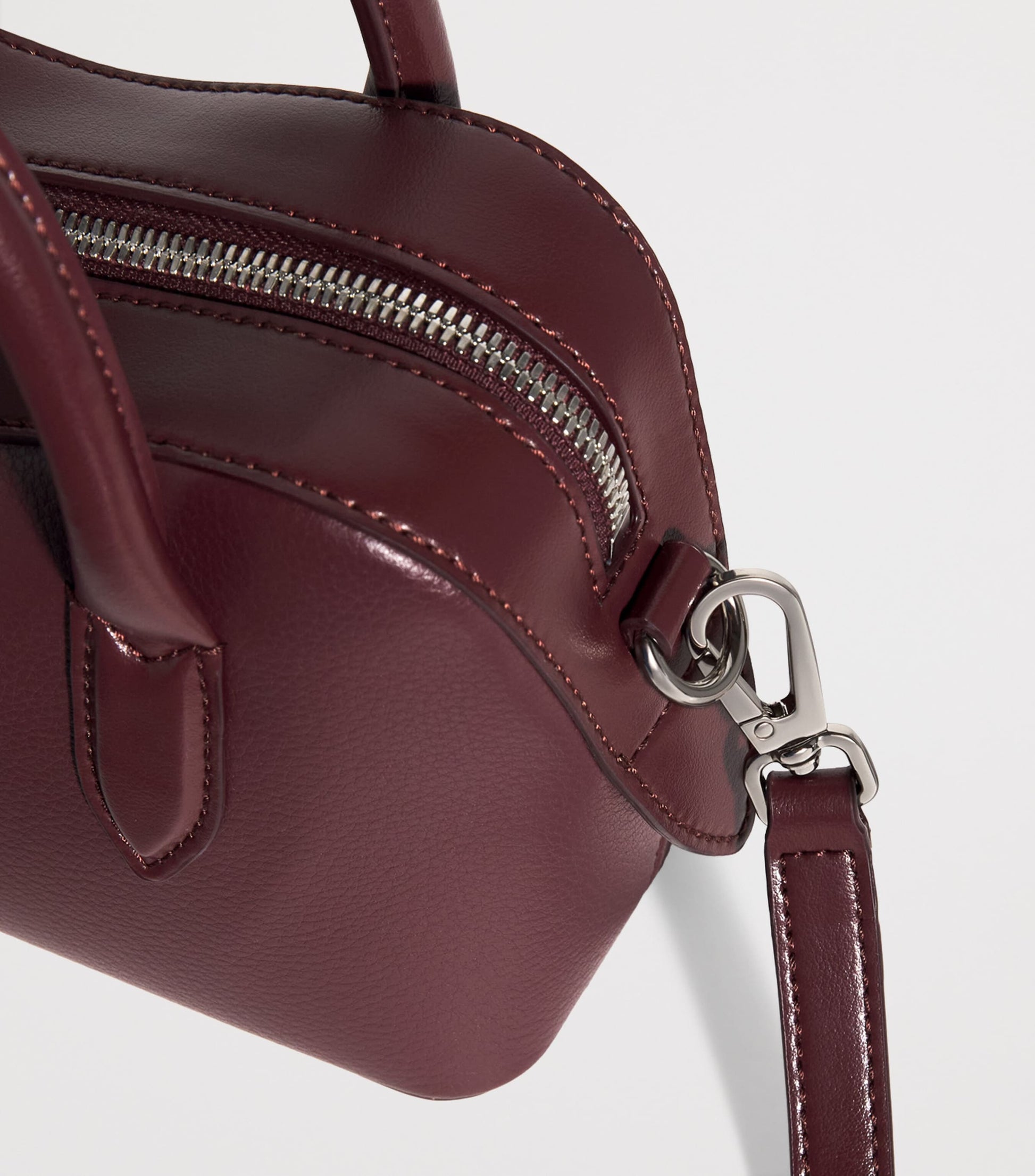 Stella McCartney Burgundy Tiny Ryder Top-Handle Bag