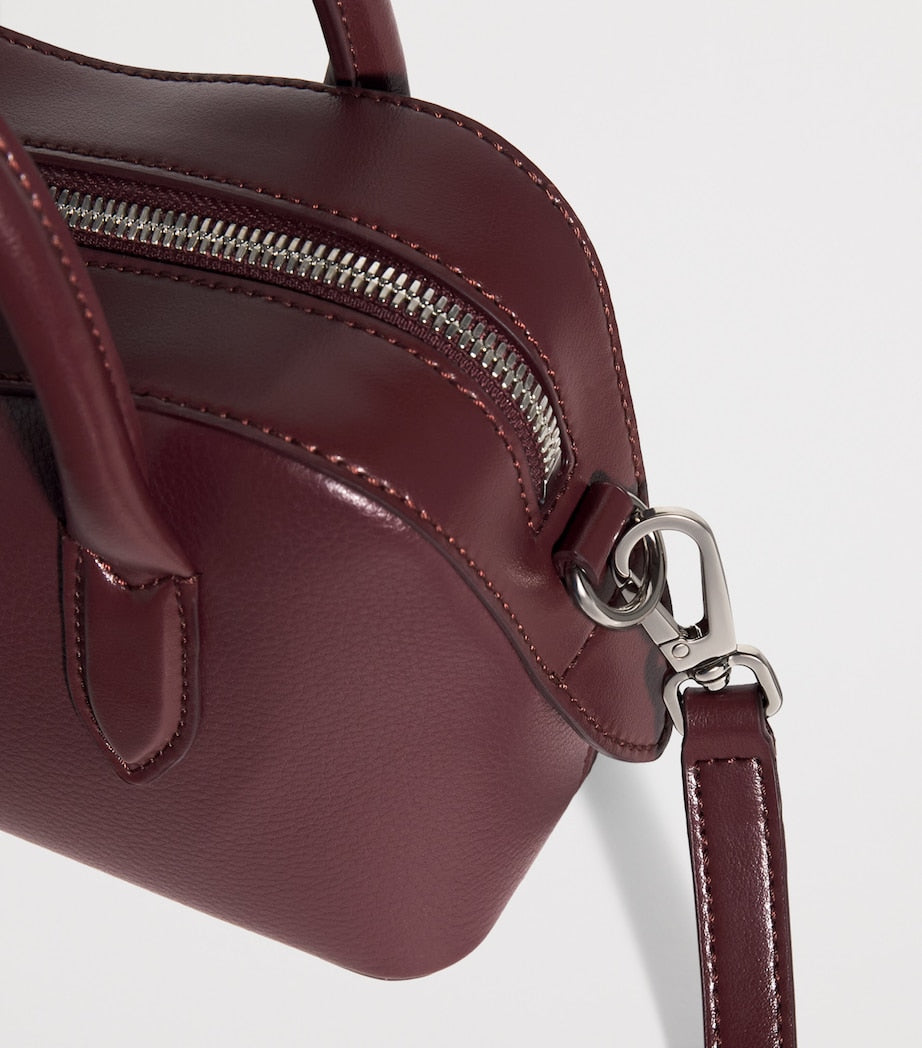 Stella McCartney Burgundy Tiny Ryder Top-Handle Bag