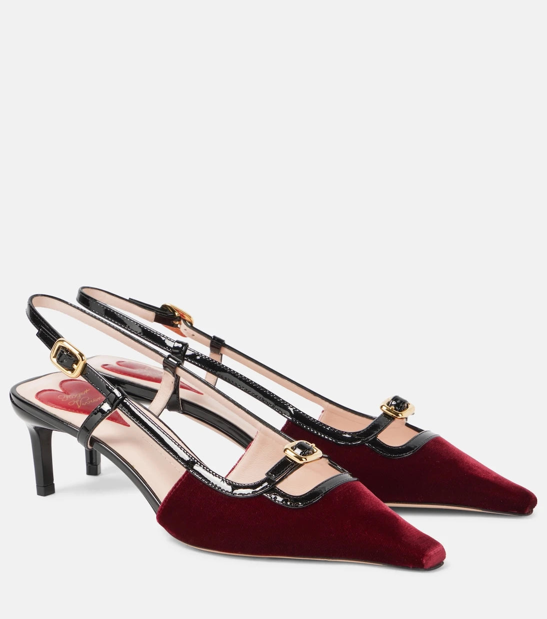 Roger Vivier - حذاء "فيف كانار 55" المخملي بكعب خلفي