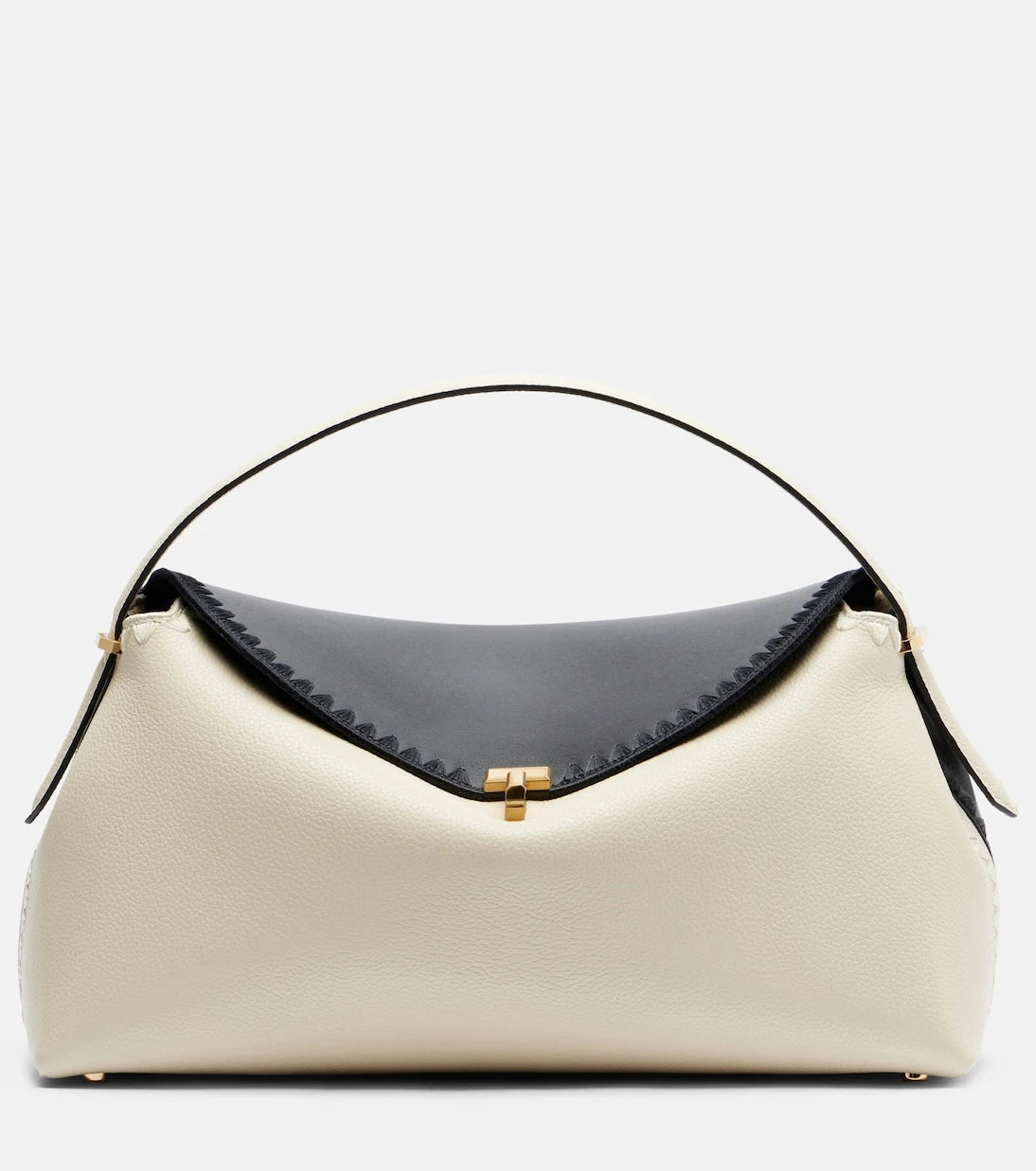 Toteme - T-Lock embroidered leather tote bag