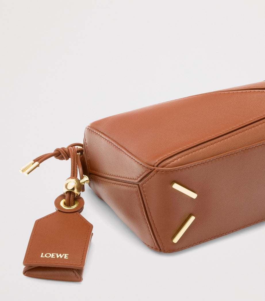 LOEWE Brown Mini Leather Puzzle Top-Handle Bag