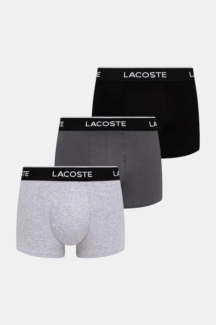 Lacoste erkek pamuklu elastan dar kesim boxer 3'lü