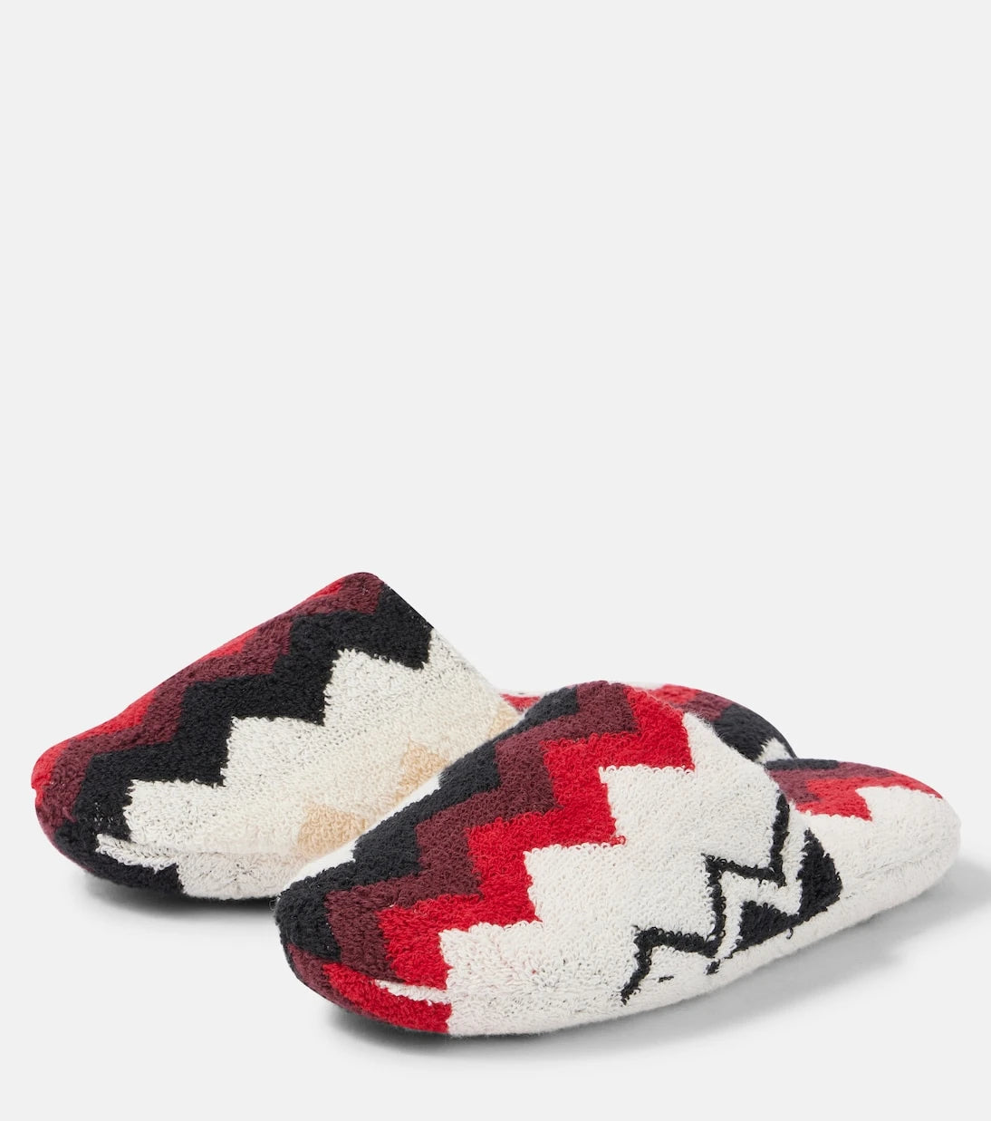 Missoni - حذاء منزلي من قطن تيري بنقشة الزجزاج