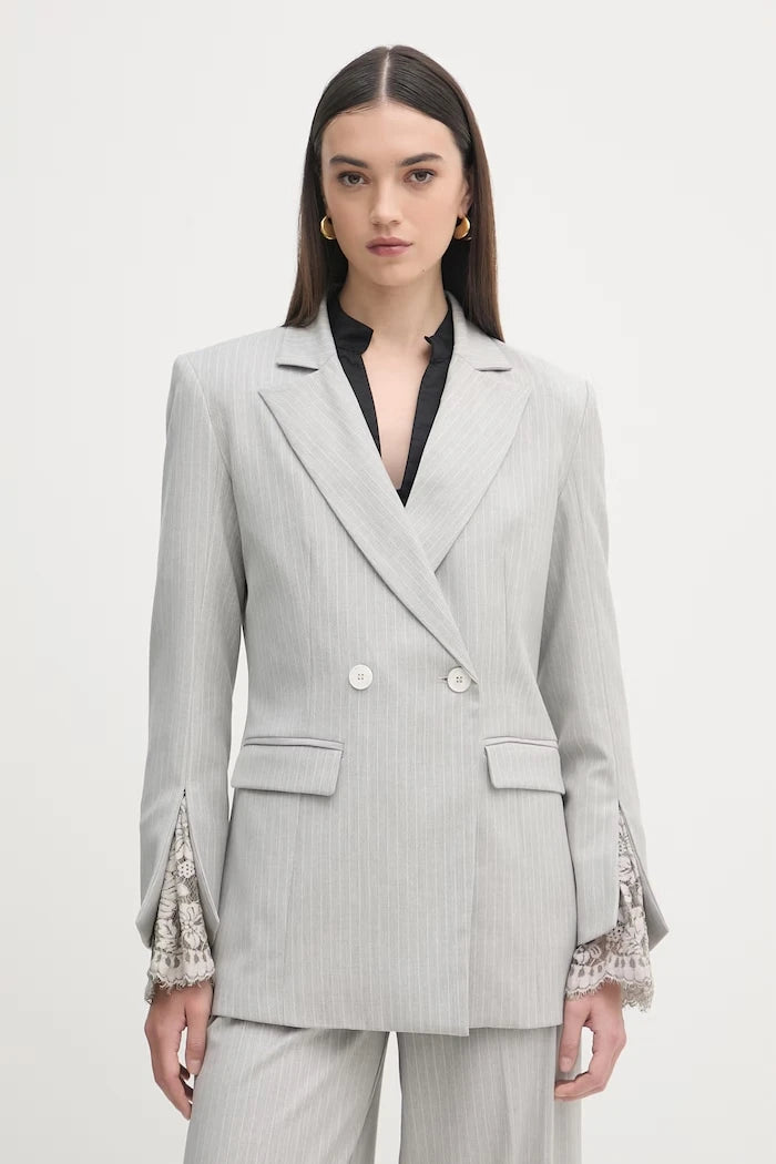 Haveone kadın çift düğmeli blazer ceket