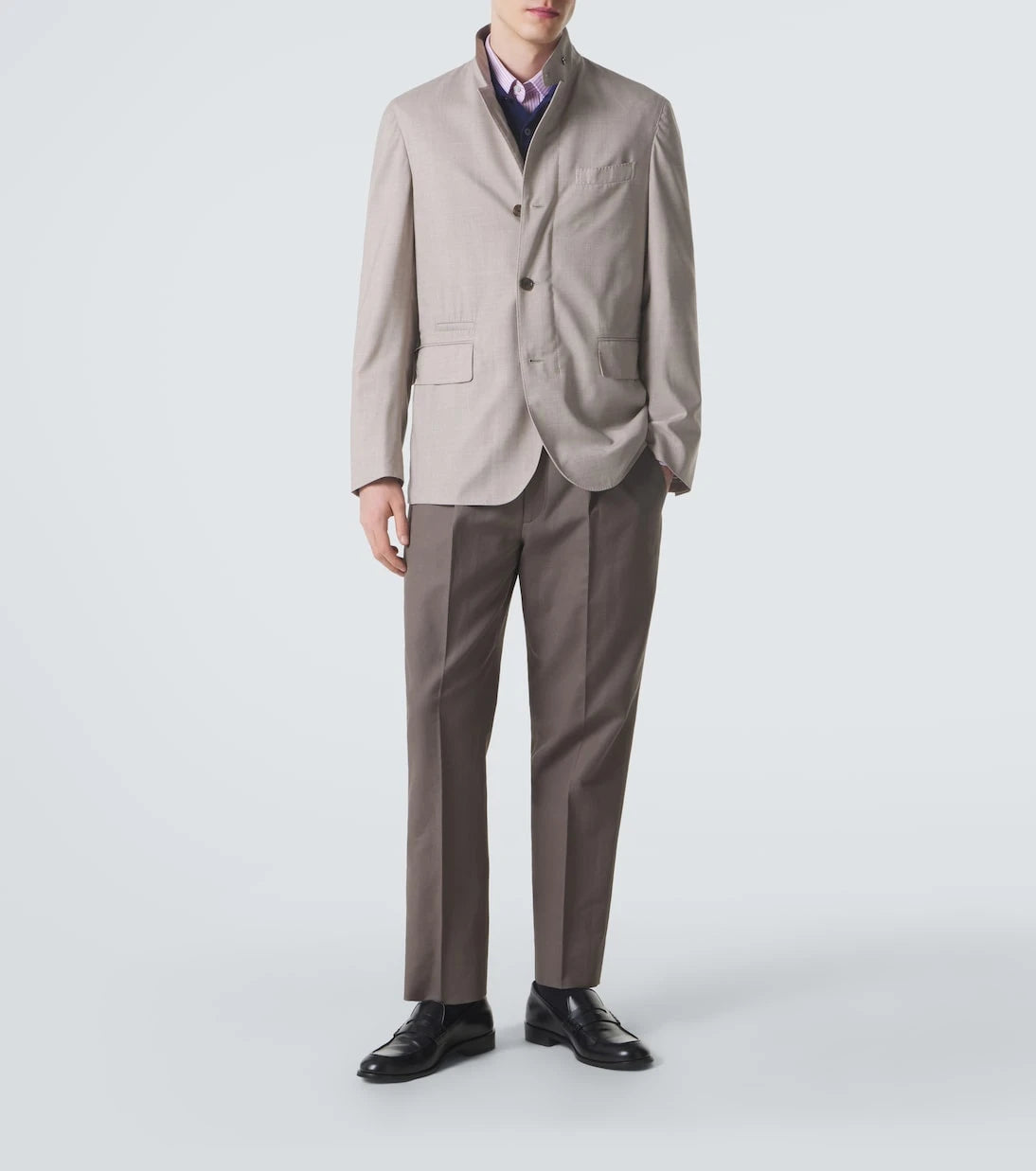 Zegna - Cotton and linen straight pants