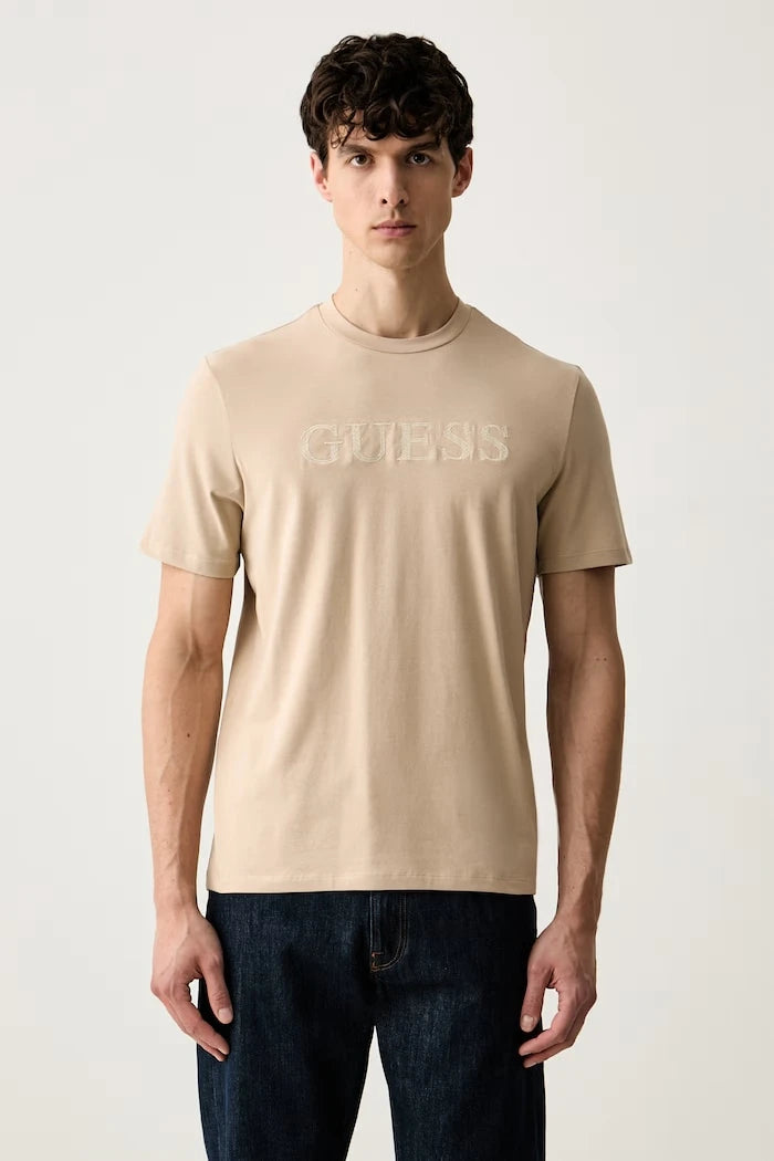 Guess erkek pamuklu elastanlı tişört PRAT