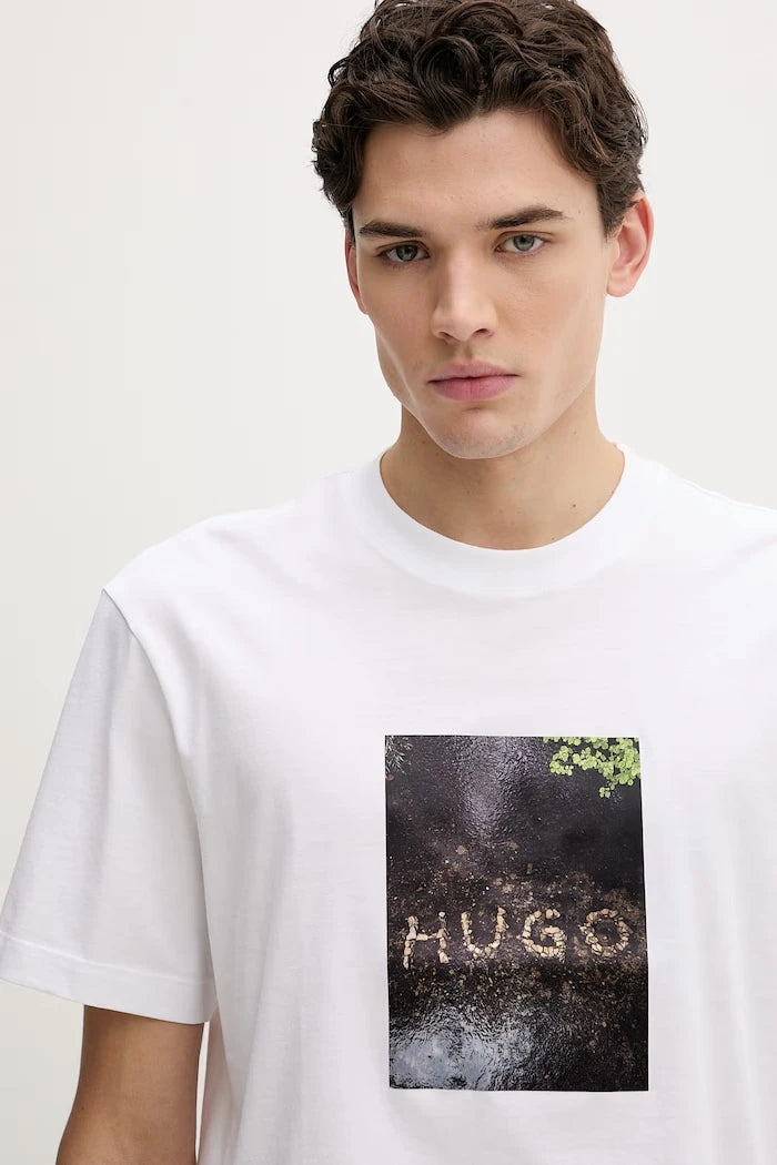 Памучна тениска HUGO Doreston