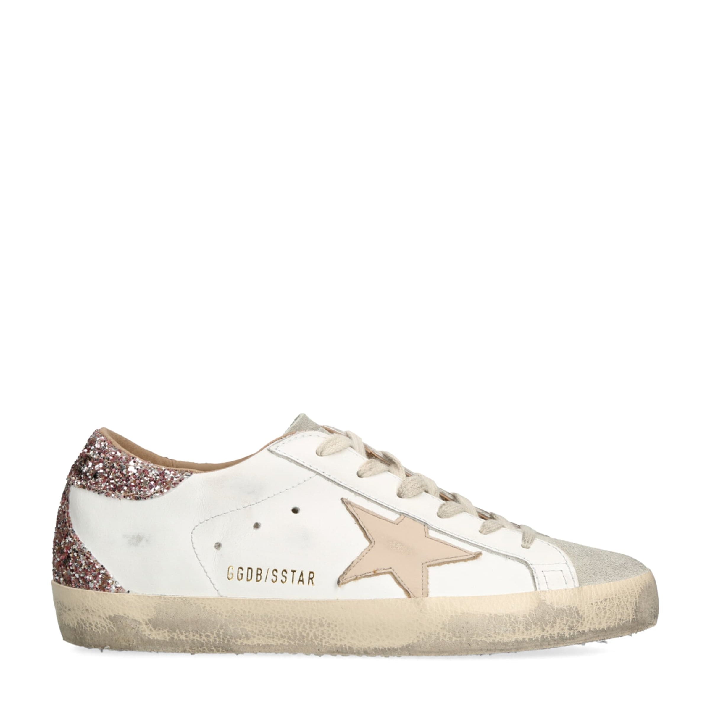 Golden Goose White Leather Super-Star Sneakers
