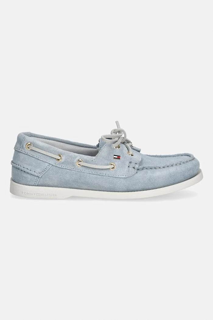 Tommy Hilfiger kadın süet mokasen HILFIGER SUEDE BOAT SHOE