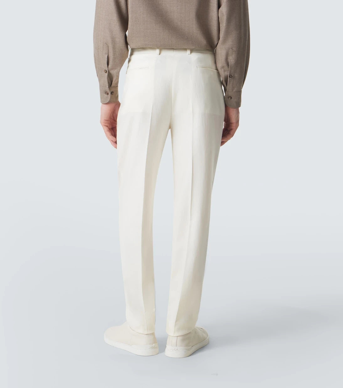 Zegna - Linen straight pants