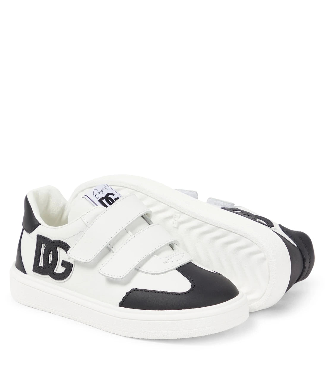 Dolce&Gabbana Kids - حذاء سنيكرز جلد DG