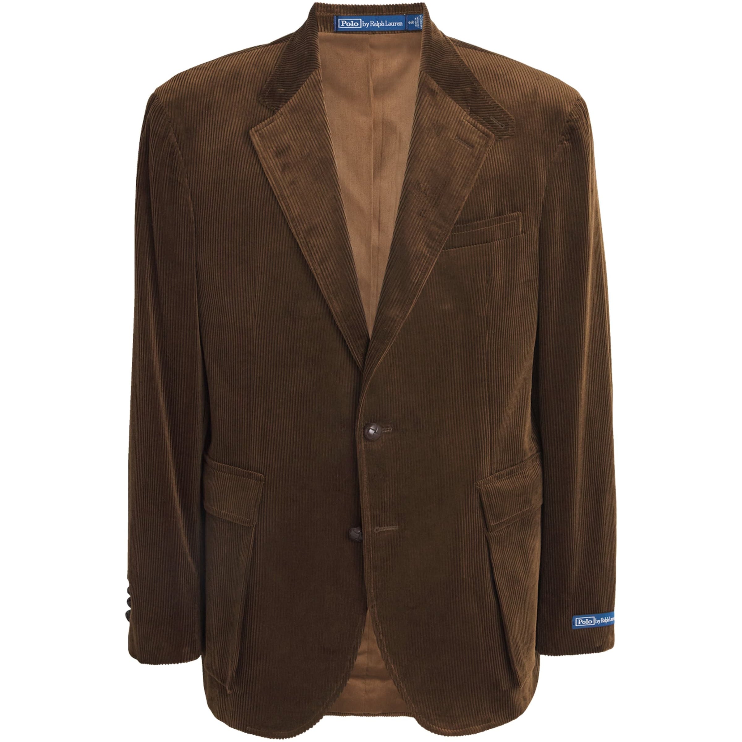 Polo Ralph Lauren Brown Corduroy Single-Breasted Blazer
