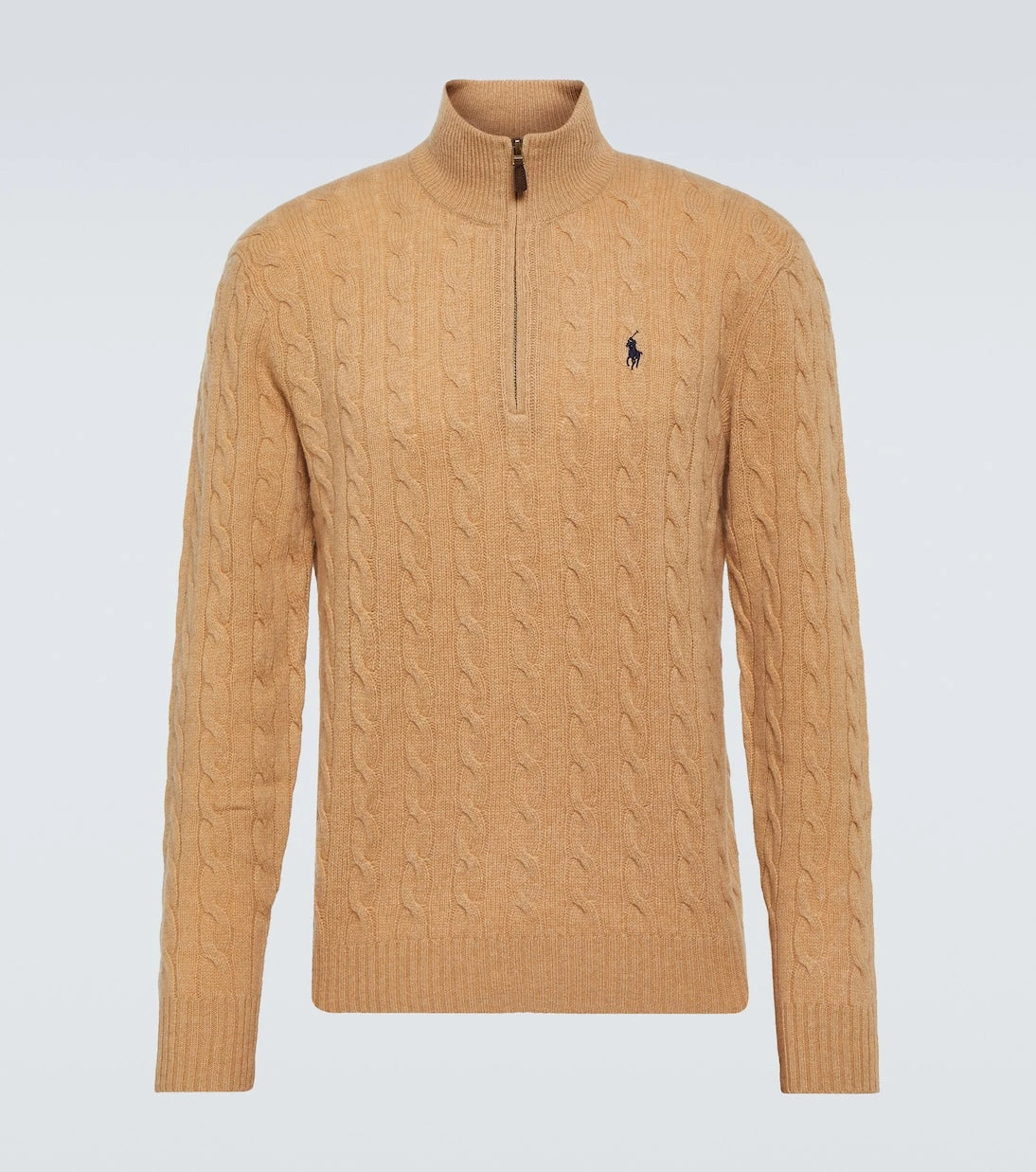 Polo Ralph Lauren - Cable-knit wool and cashmere half-zip sweater