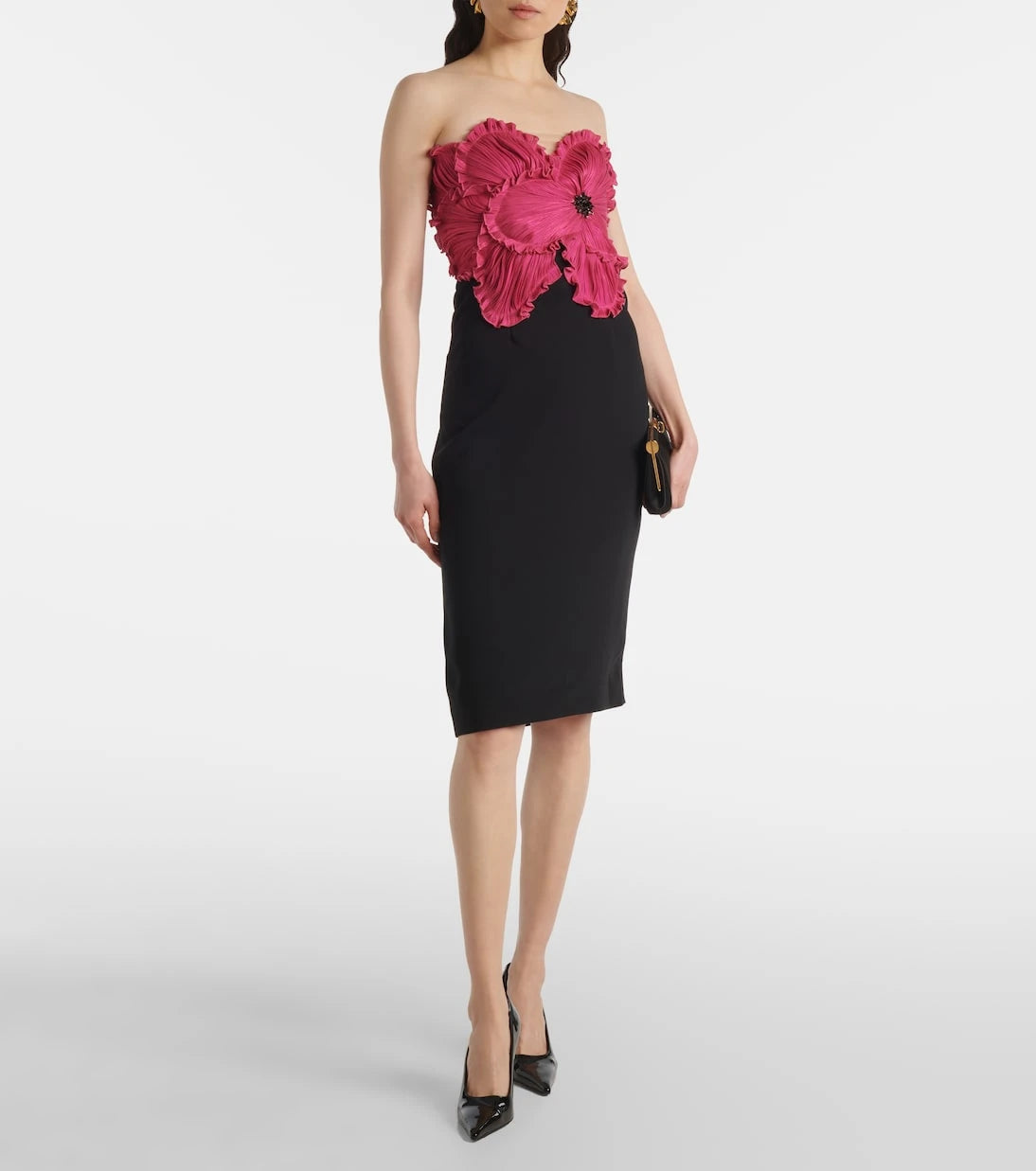 Costarellos - Callula crystal-embellished bustier dress