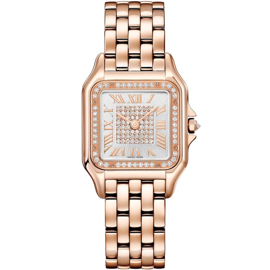 Medium Rose Gold and Diamond Panthère de Cartier Watch 27mm