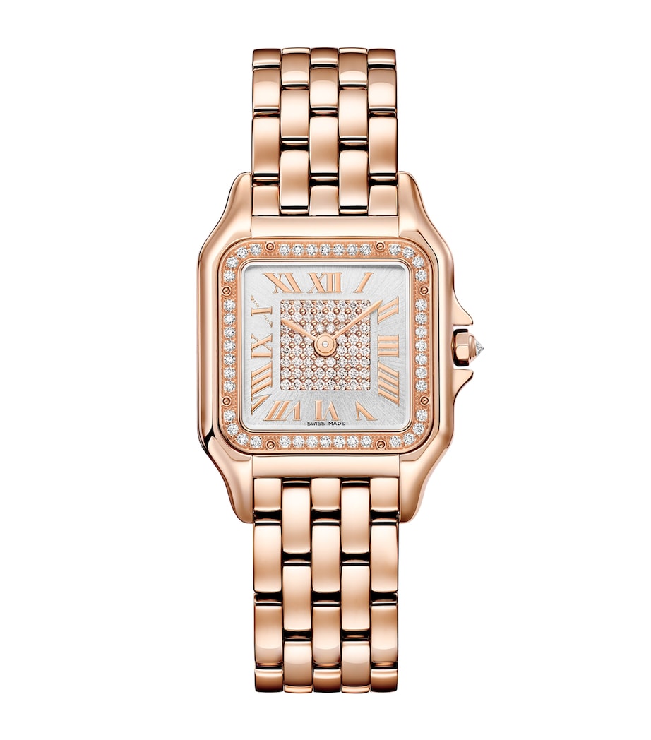 Medium Rose Gold and Diamond Panthère de Cartier Watch 27mm