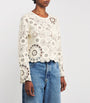 Ivory Crochet Long-Sleeve Top
