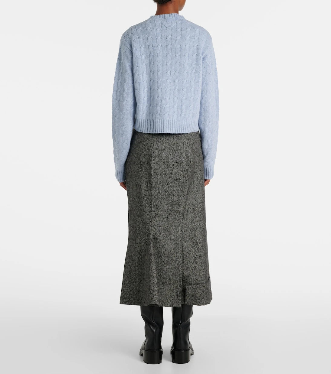 Prada - Re-Cashmere cable-knit cardigan