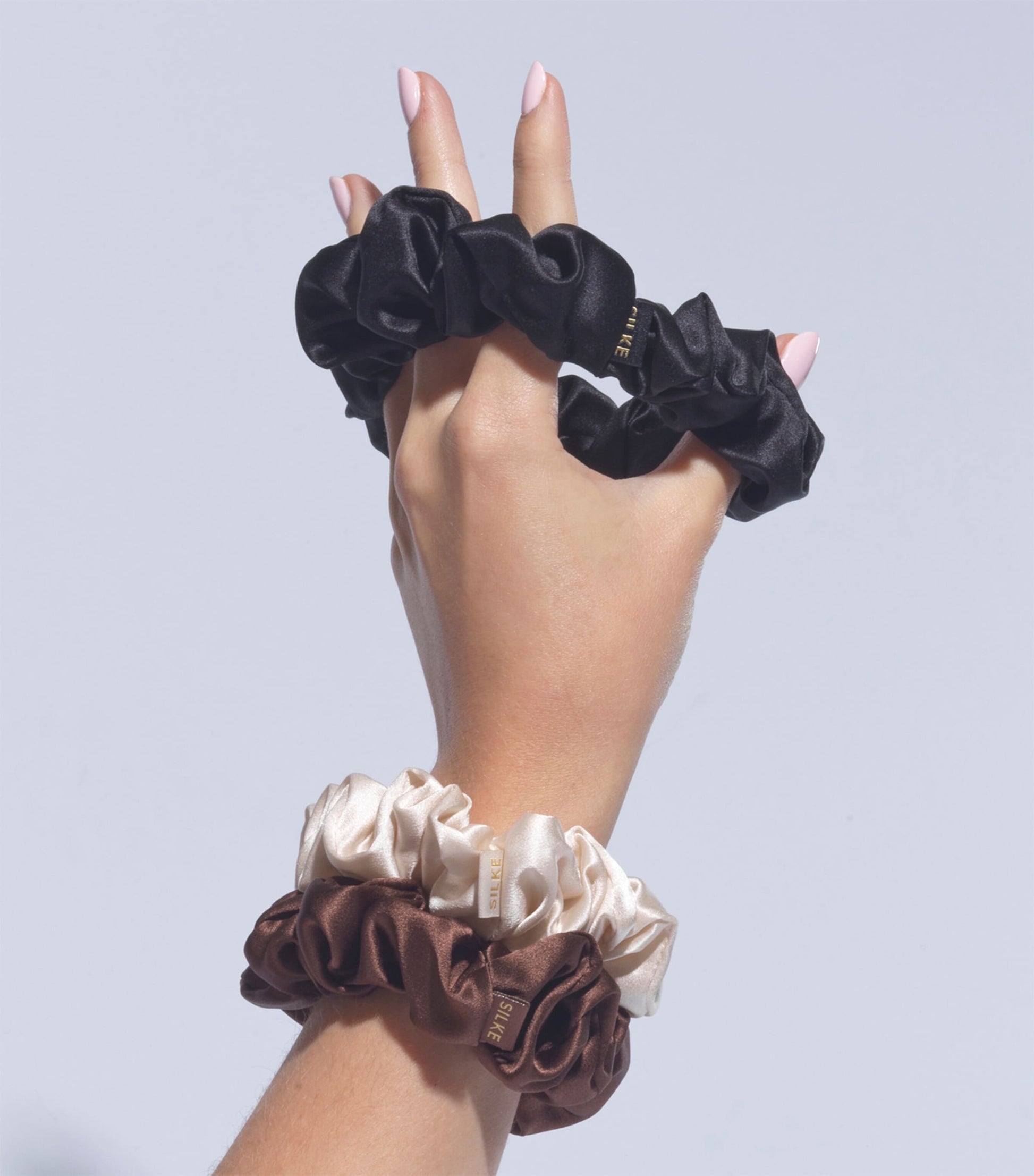Mulberry Silk Hair Scrunchies (Set of 3)