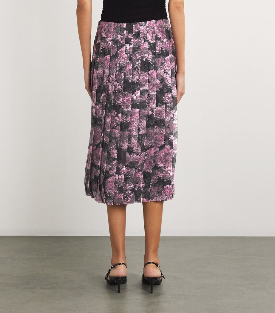 Tory Burch Multi Silk Pleated Midi Skirt