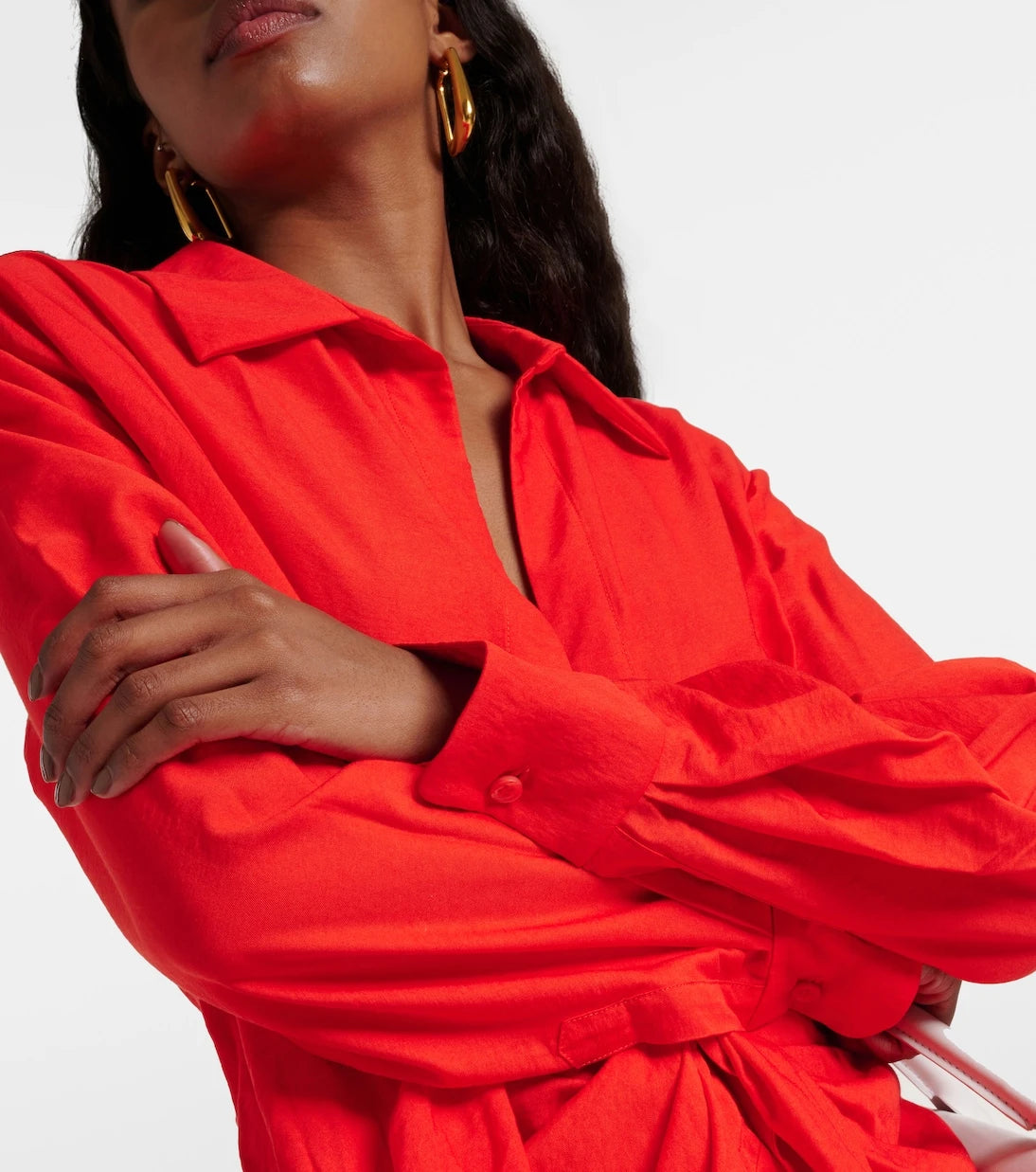 Jacquemus - La Robe Bahia draped shirt dress