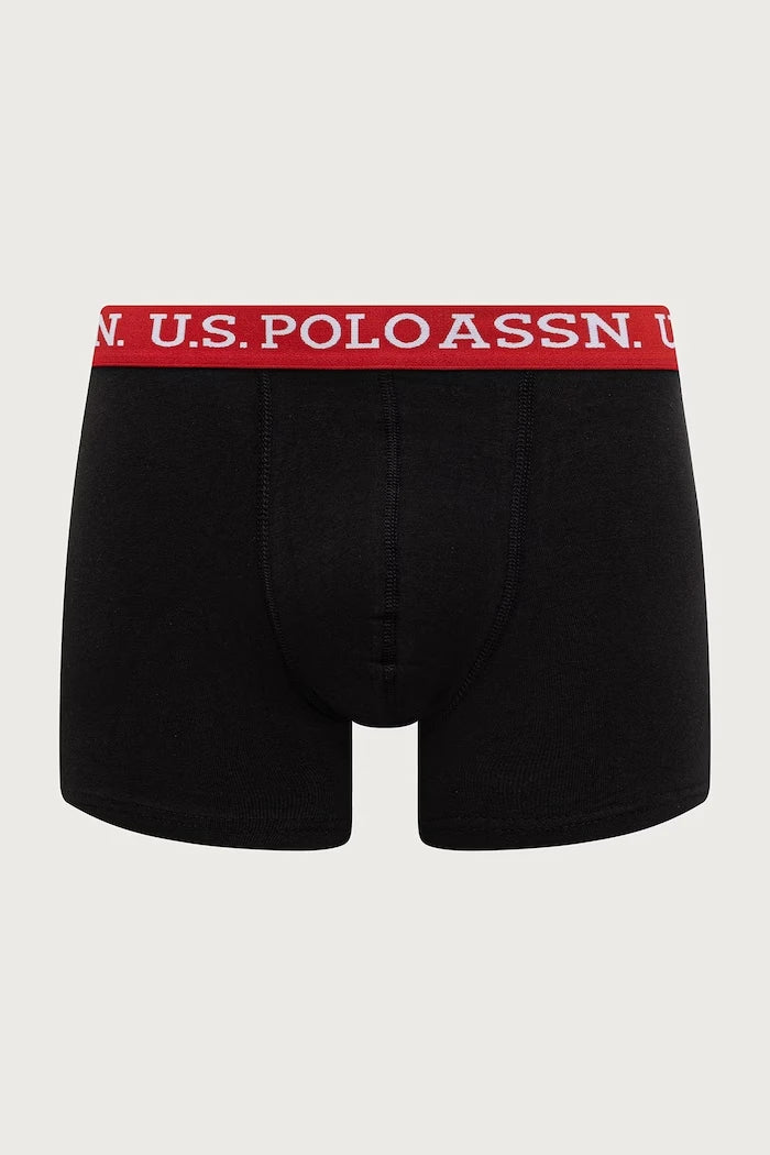 U.S. Polo Assn. erkek pamuklu dar boxer CONTRAST BRAND WAISTBAND 3'lü paket