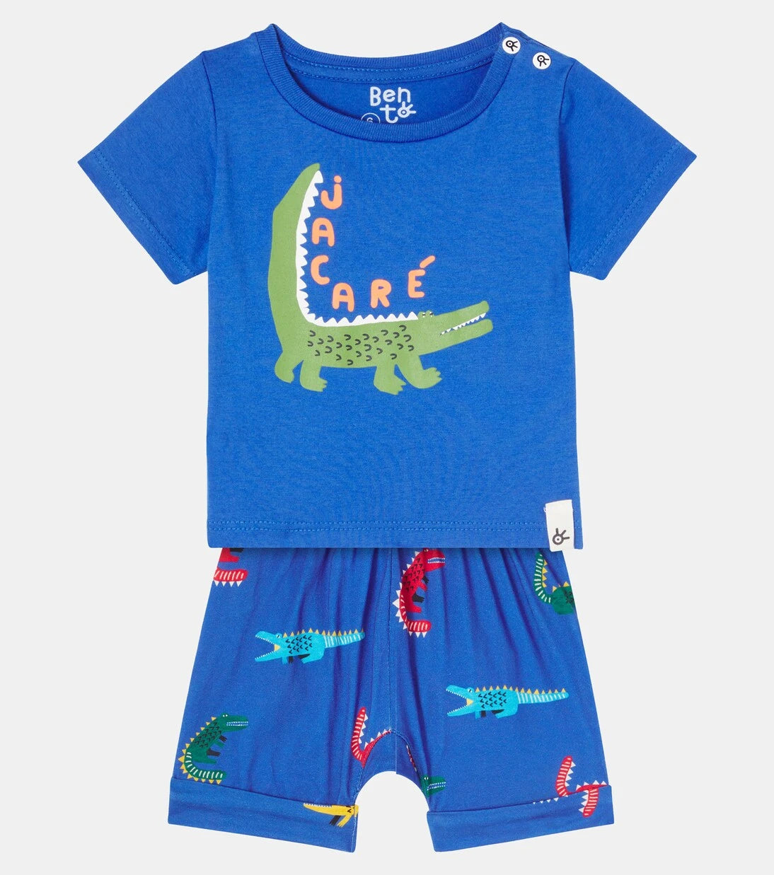 Fábula - Baby Jacassaurinho T-shirt and shorts set