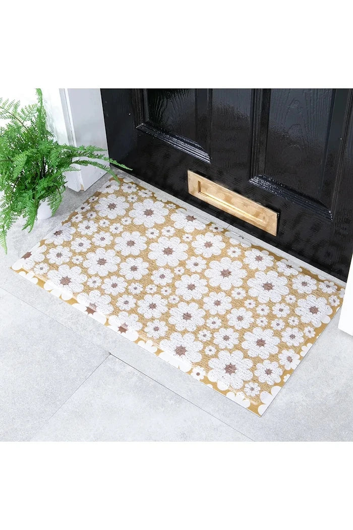 Изтривалка Artsy Doormats Gren Cream Flowers 70 x 40 cm