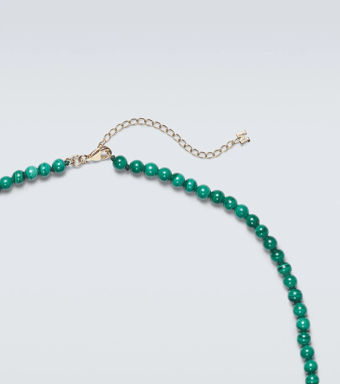Mateo - 14kt gold beaded necklace with malachite