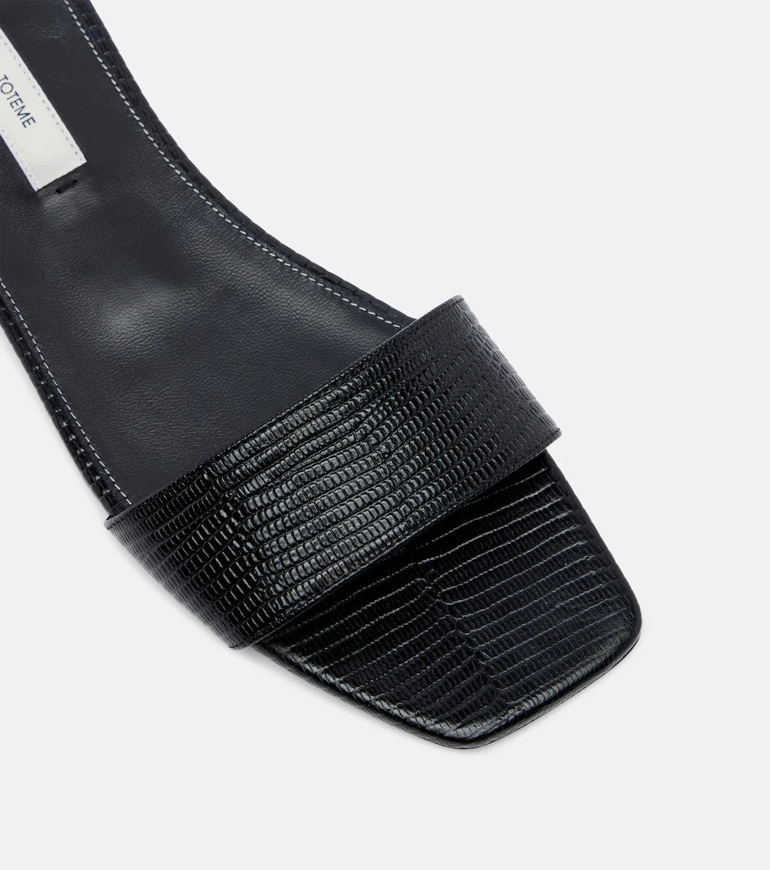 Toteme - Lizard-effect leather slides