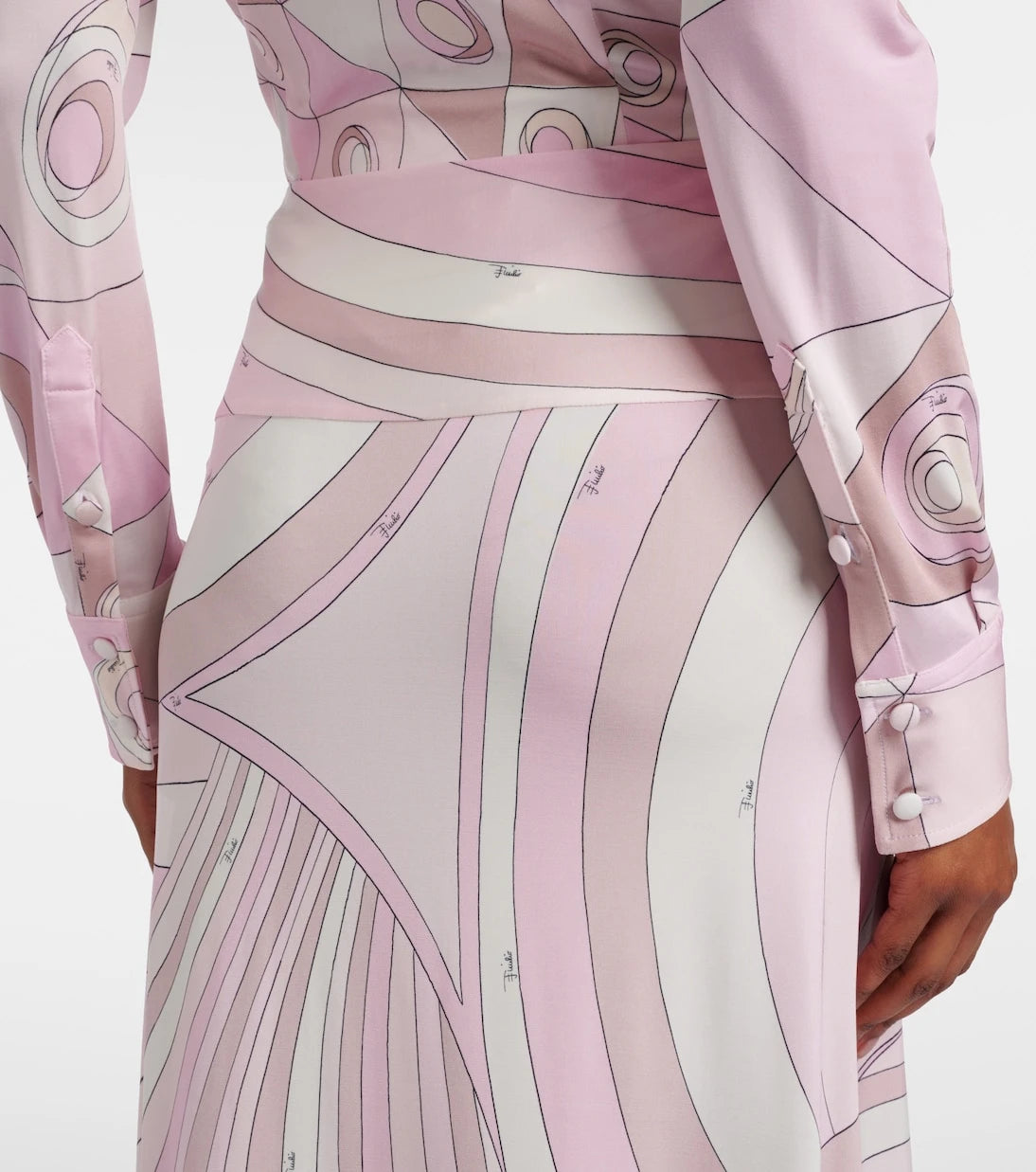 Pucci - Iride satin jersey maxi skirt