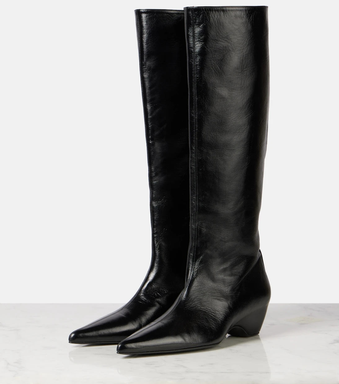 Khaite - Sybil 40 leather knee-high boots