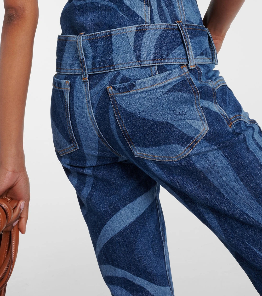 Pucci - Marmo belted denim jumpsuit