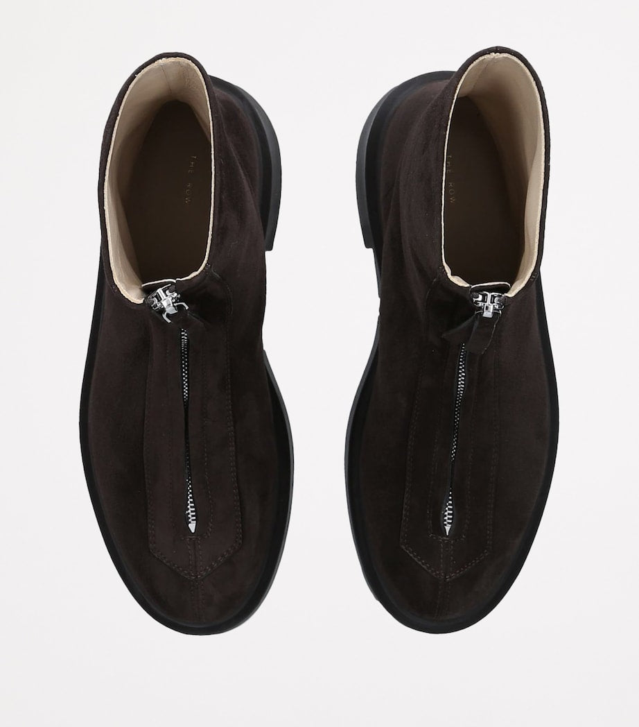 Zipped Suede Ankle Boots 50