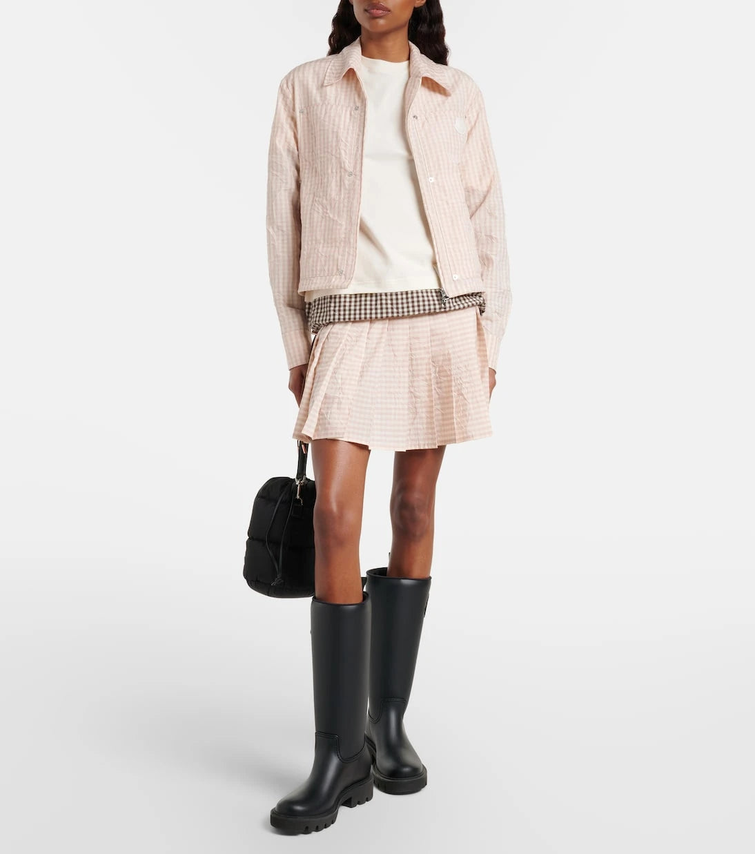 Moncler - Gingham cotton-blend jacket