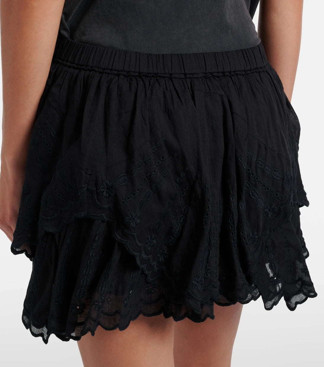 Marant Etoile - Layale embroidered cotton shorts