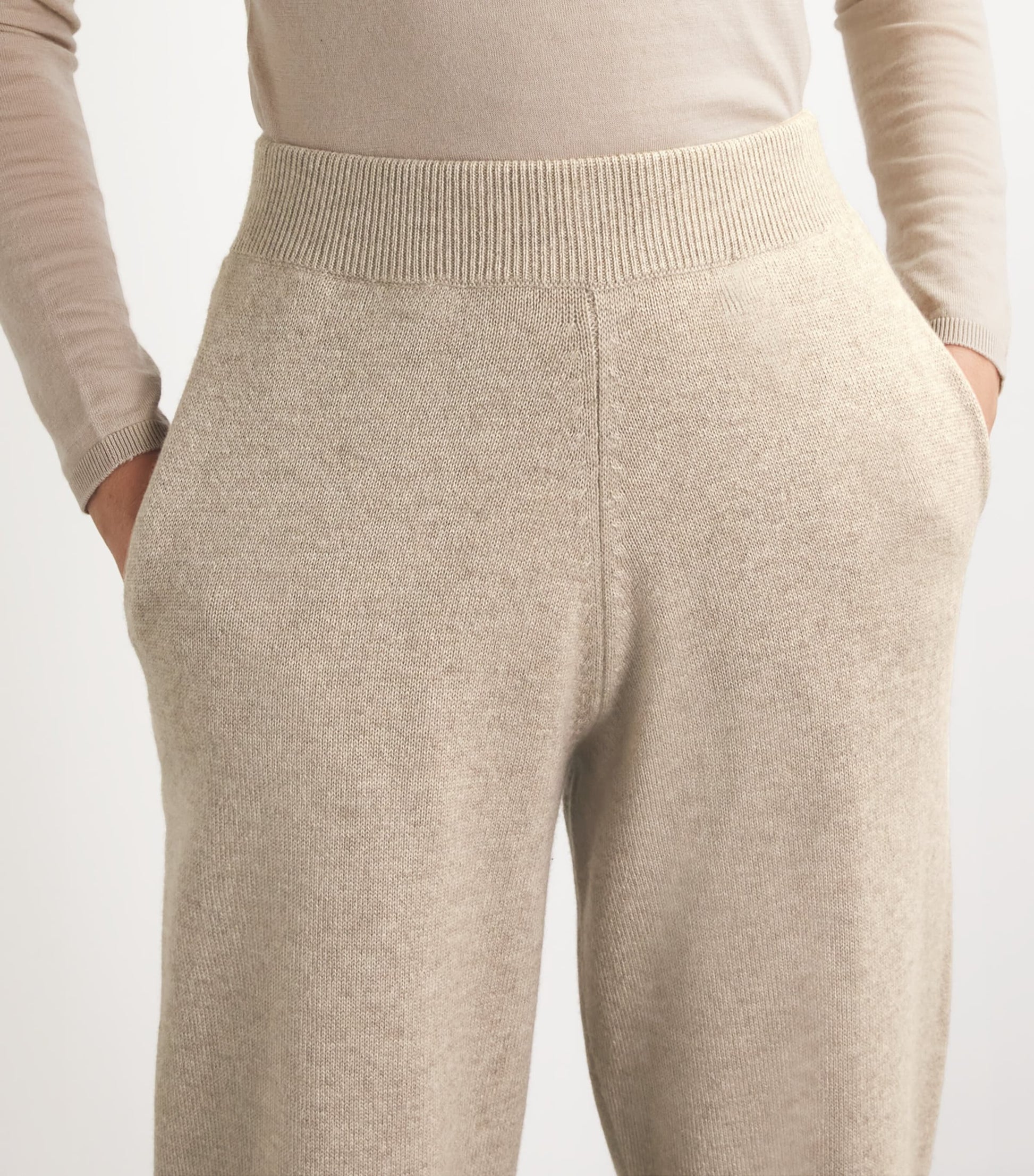 Cashmere Wide-Leg Sweatpants