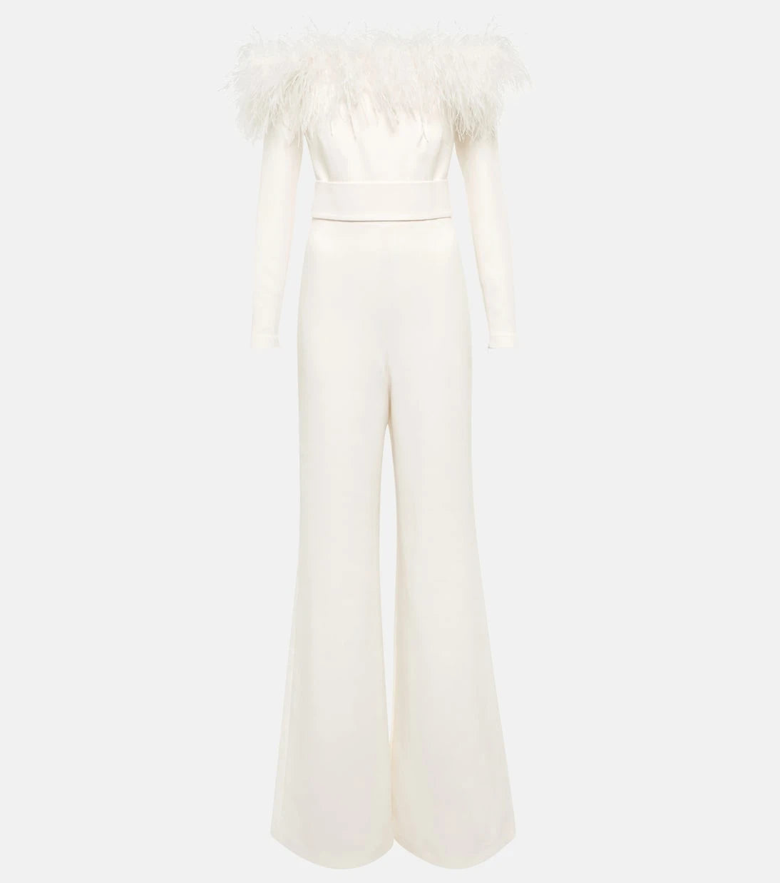 Safiyaa - Feather-trimmed jumpsuit