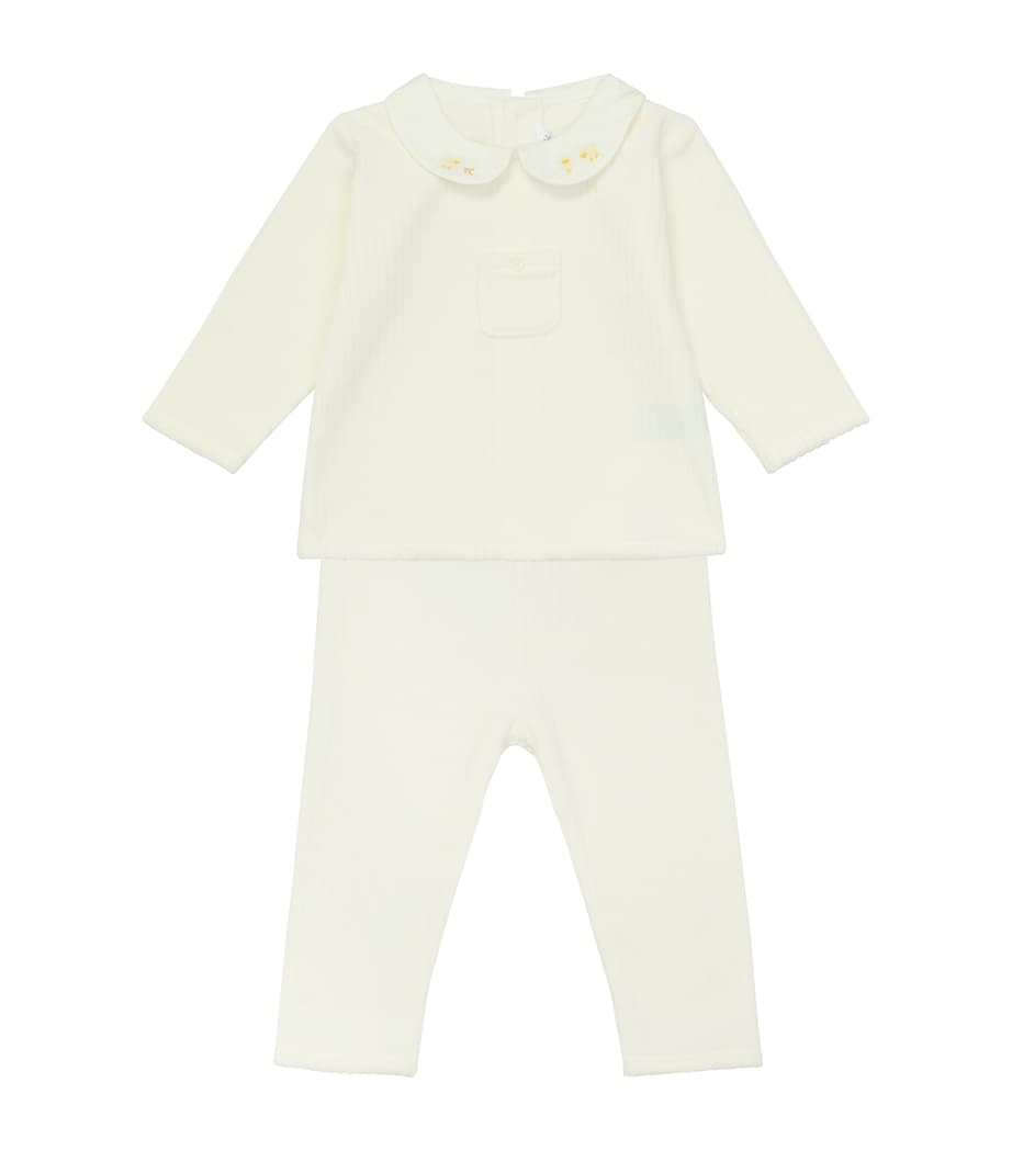 Cotton-Blend Top and Trousers Set (0-24 Months)