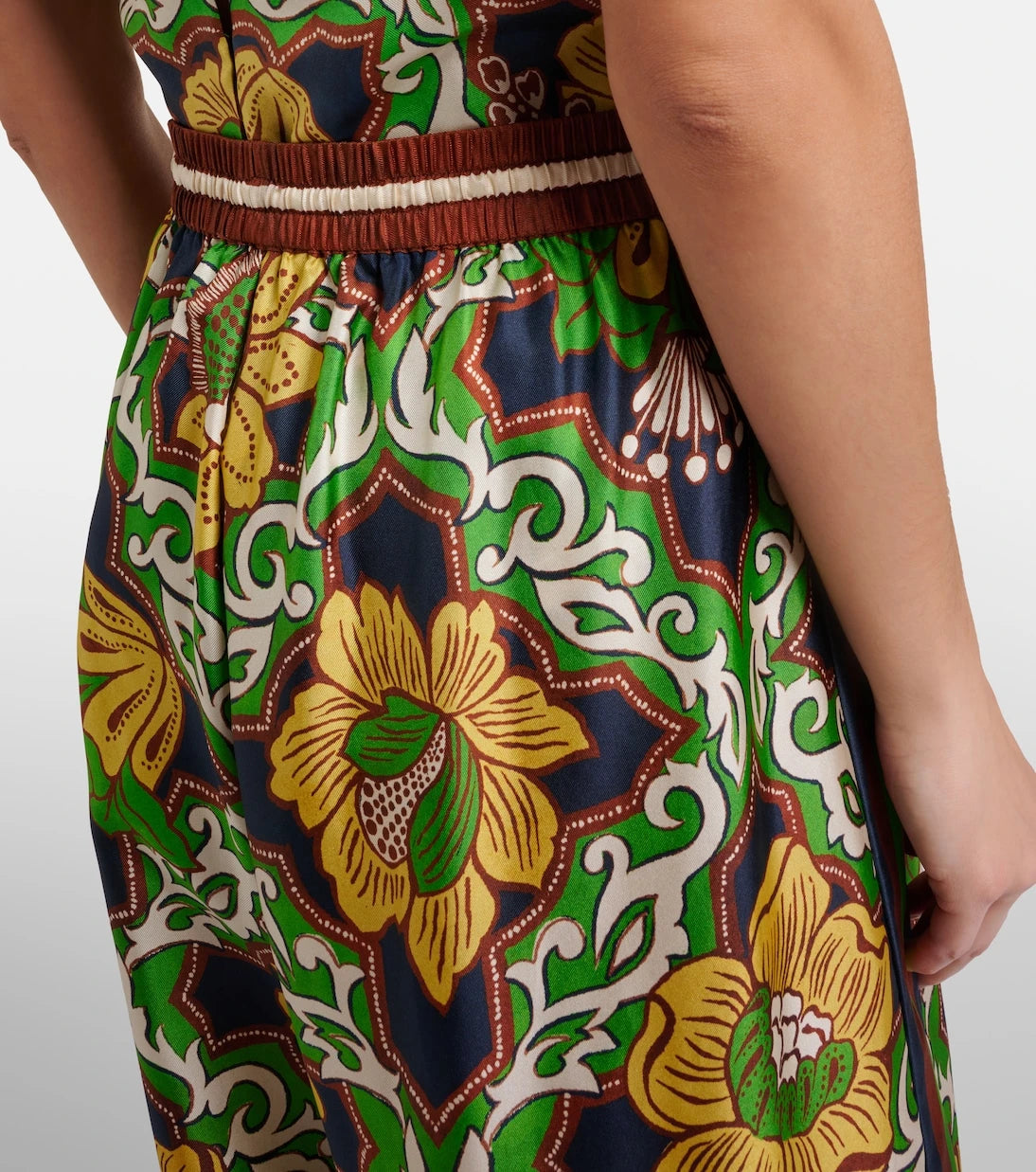 Alémais - Liana printed silk satin palazzo pants