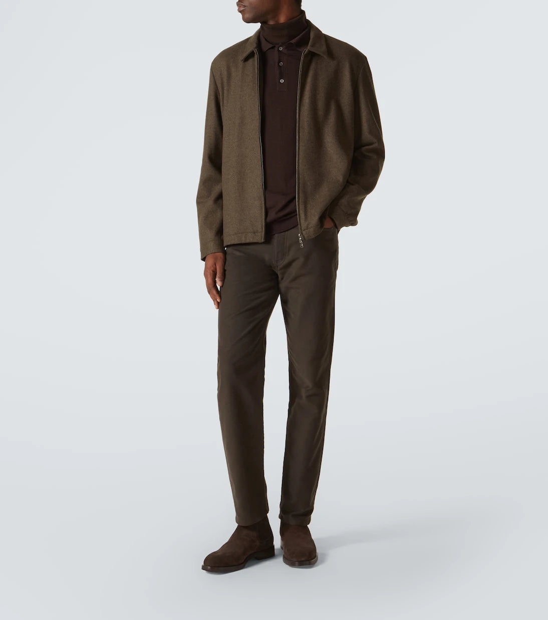 Zegna - Roccia cotton and cashmere straight pants