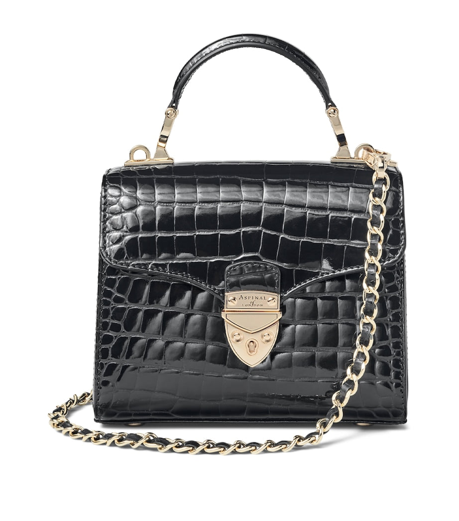 Aspinal Of London Black Mini Mayfair Top-Handle Bag
