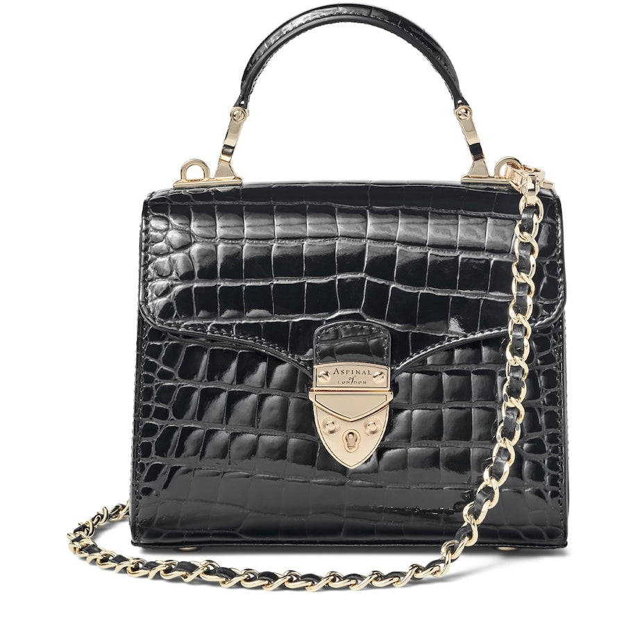 Aspinal Of London Black Mini Mayfair Top-Handle Bag