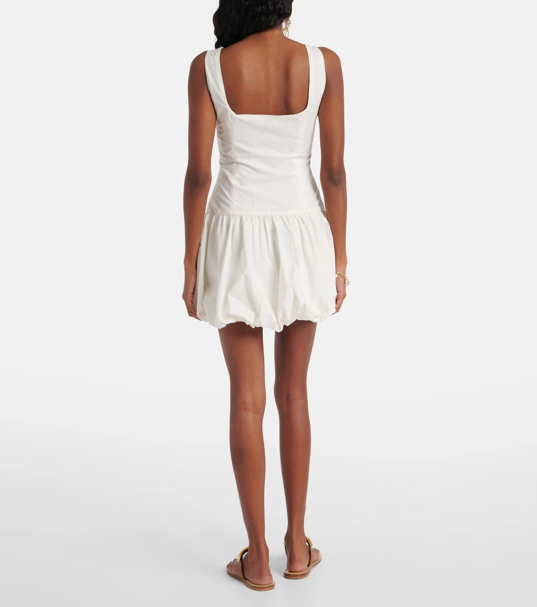 Faithfull - Gathered cotton poplin minidress