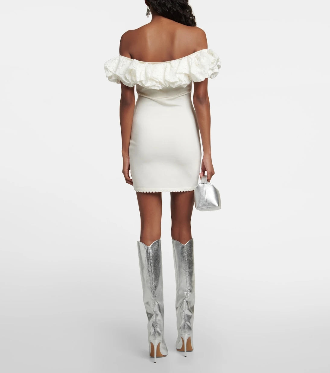Alexandre Vauthier - Off-shoulder ruffle-trimmed minidress