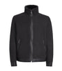 Pal Zileri Grey Suede Shearling Bomber Jacket