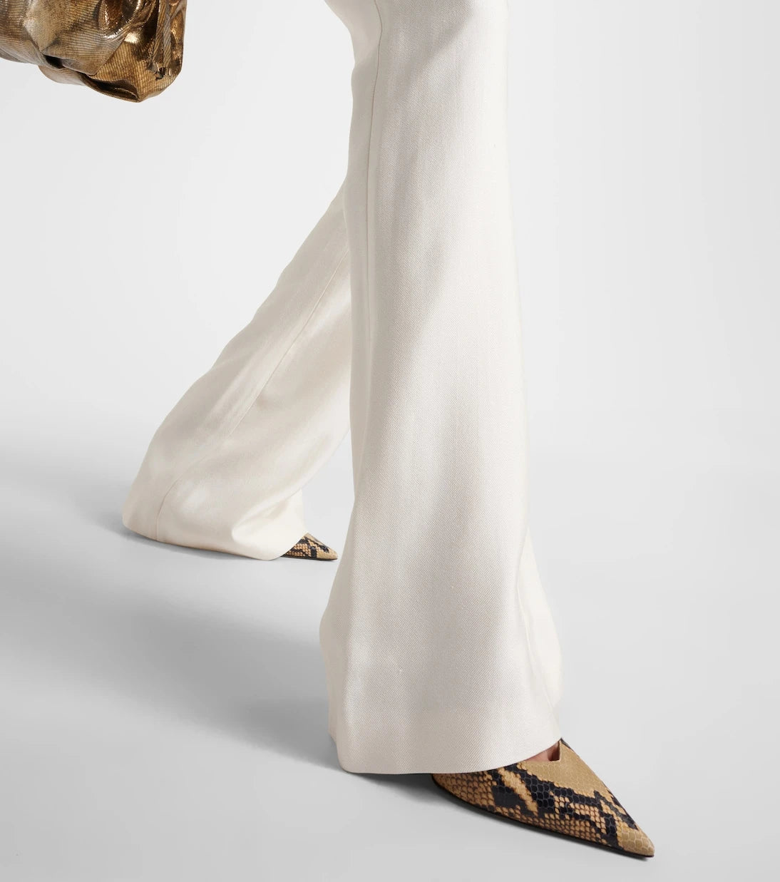 Galvan - High-rise satin flared pants