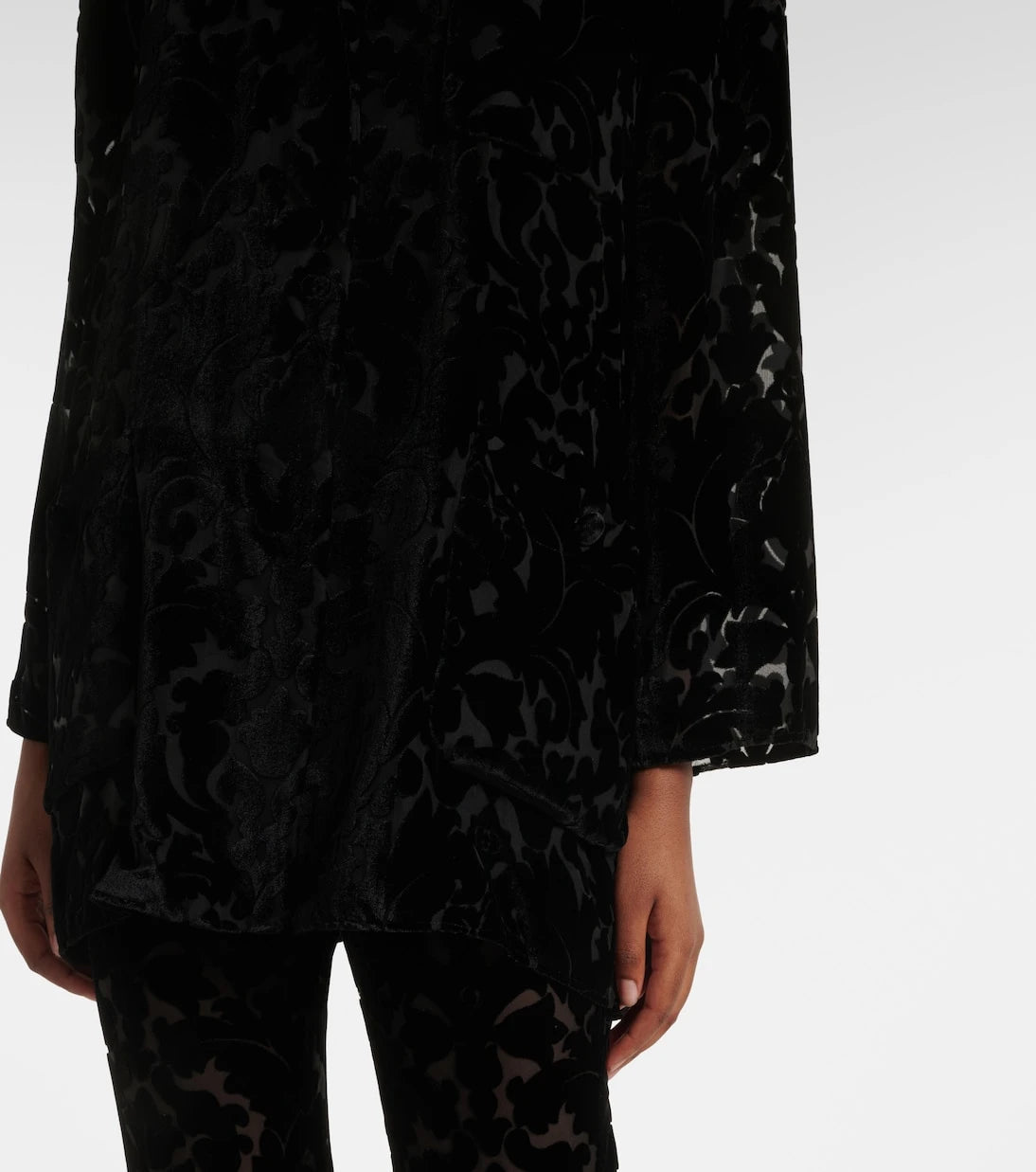 Gucci - Floral devoré velour shirt