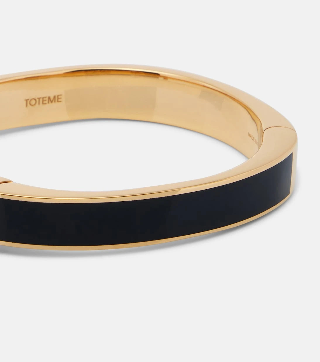 Toteme - Signature enamel gold-plated bangle