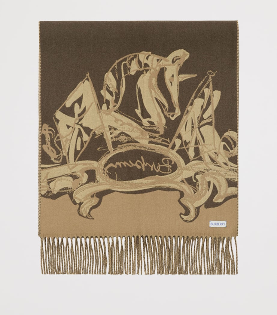 Beige Cashmere Tower Bridge Scarf